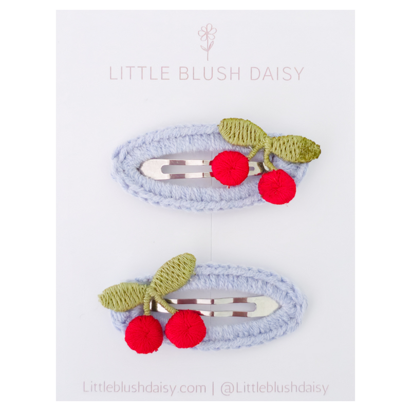 Crochet hair clip | Cornflower Cherry