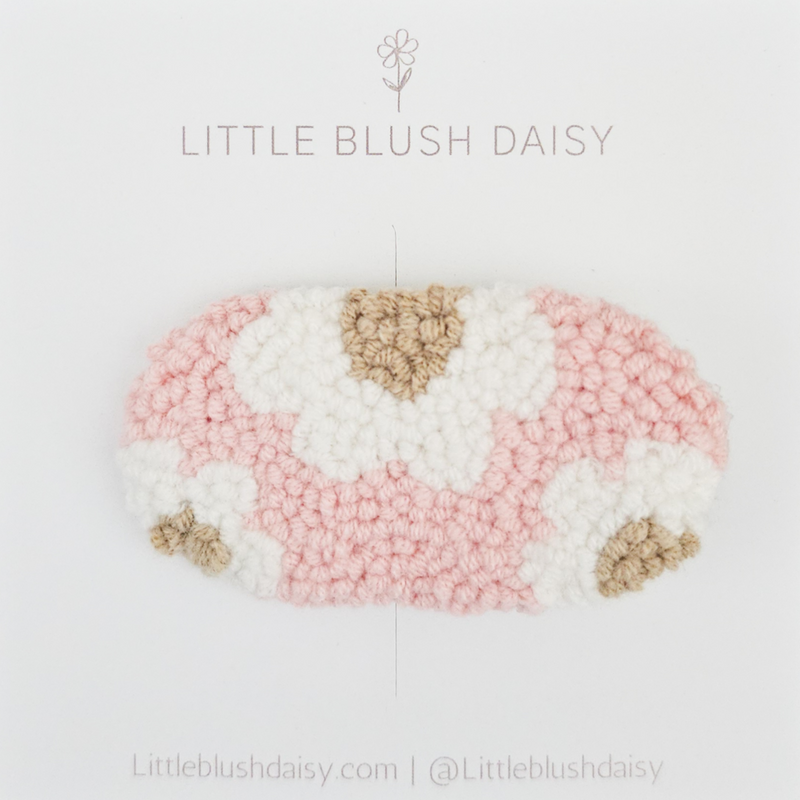 Fully Lined Hair Clip | Fluffy Daisy