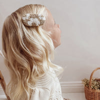 Fully Lined Hair Clip | Fluffy Daisy