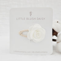 Hair Clip | Rose Bliss | White