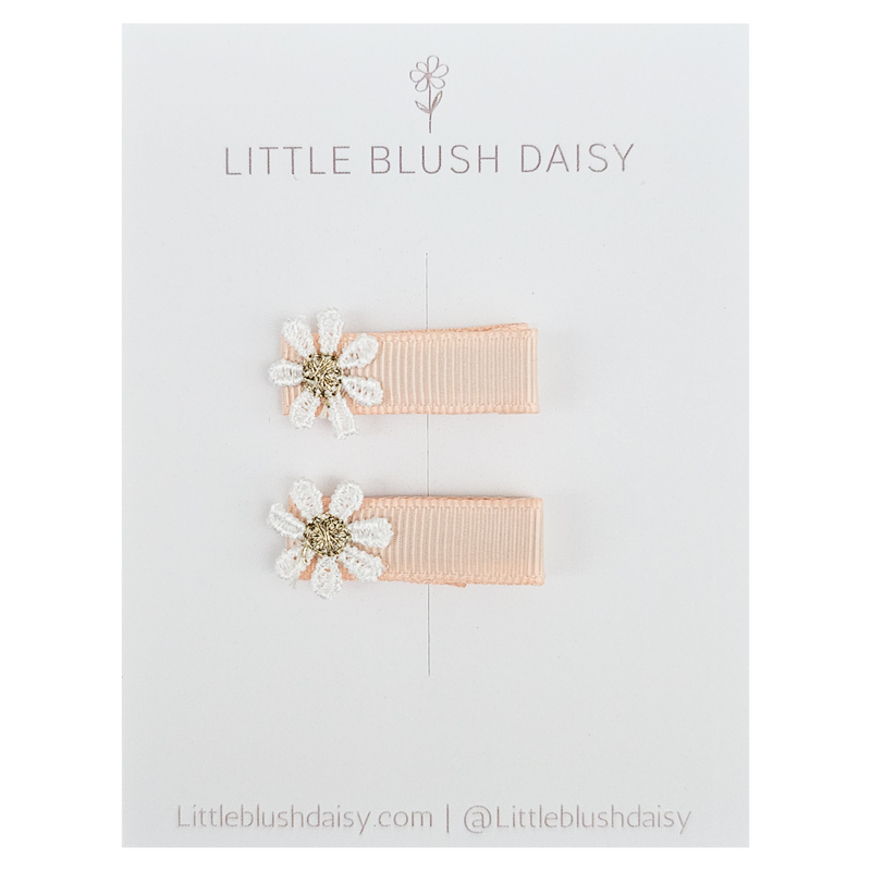 Mini Fully Lined Hair Clip | Lace Daisy