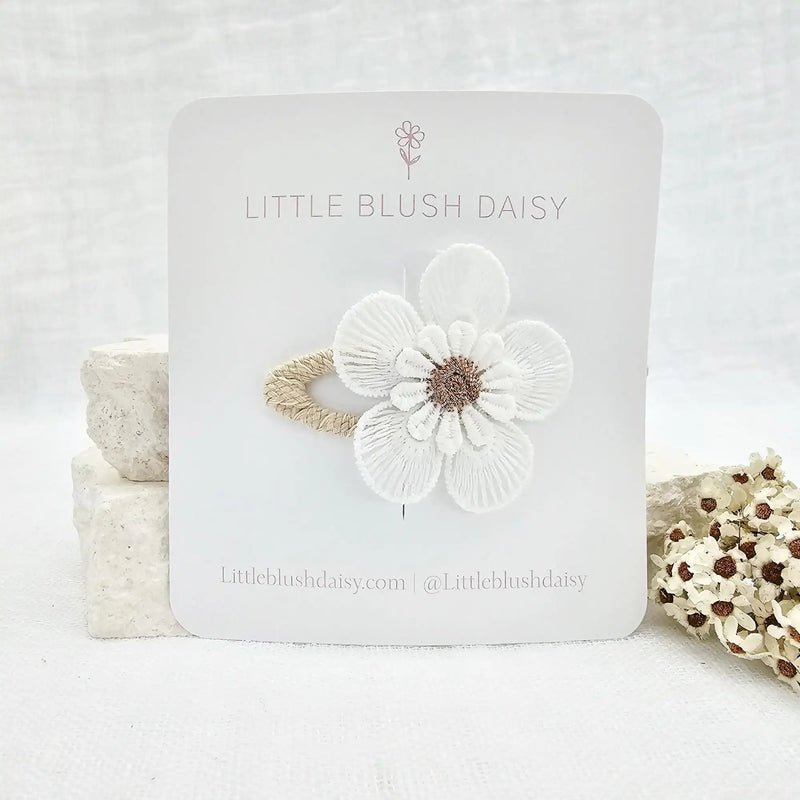 Vintage Lace Daisy Hair ClipsLittle Blush Daisy