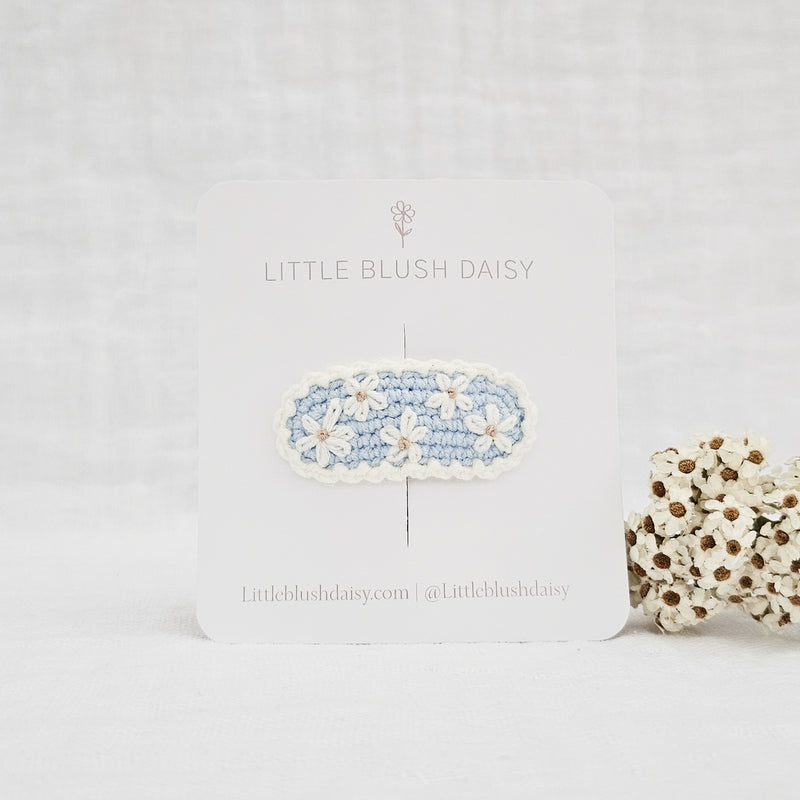 Crochet Hair Clip | Little Blush Daisy