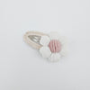 Crochet Hair Clip | Puff Daisy | White