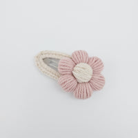 Crochet Hair Clip | Puff Daisy | Rose