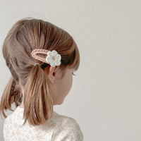 Crochet Hair Clip | Petite Daisy | Powder