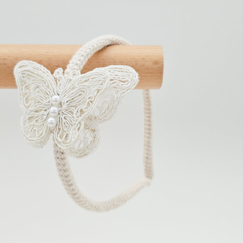 Alice Headband | Pearl Butterfly