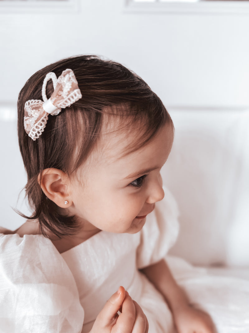 Hair Clip | Lace Bow Ivory